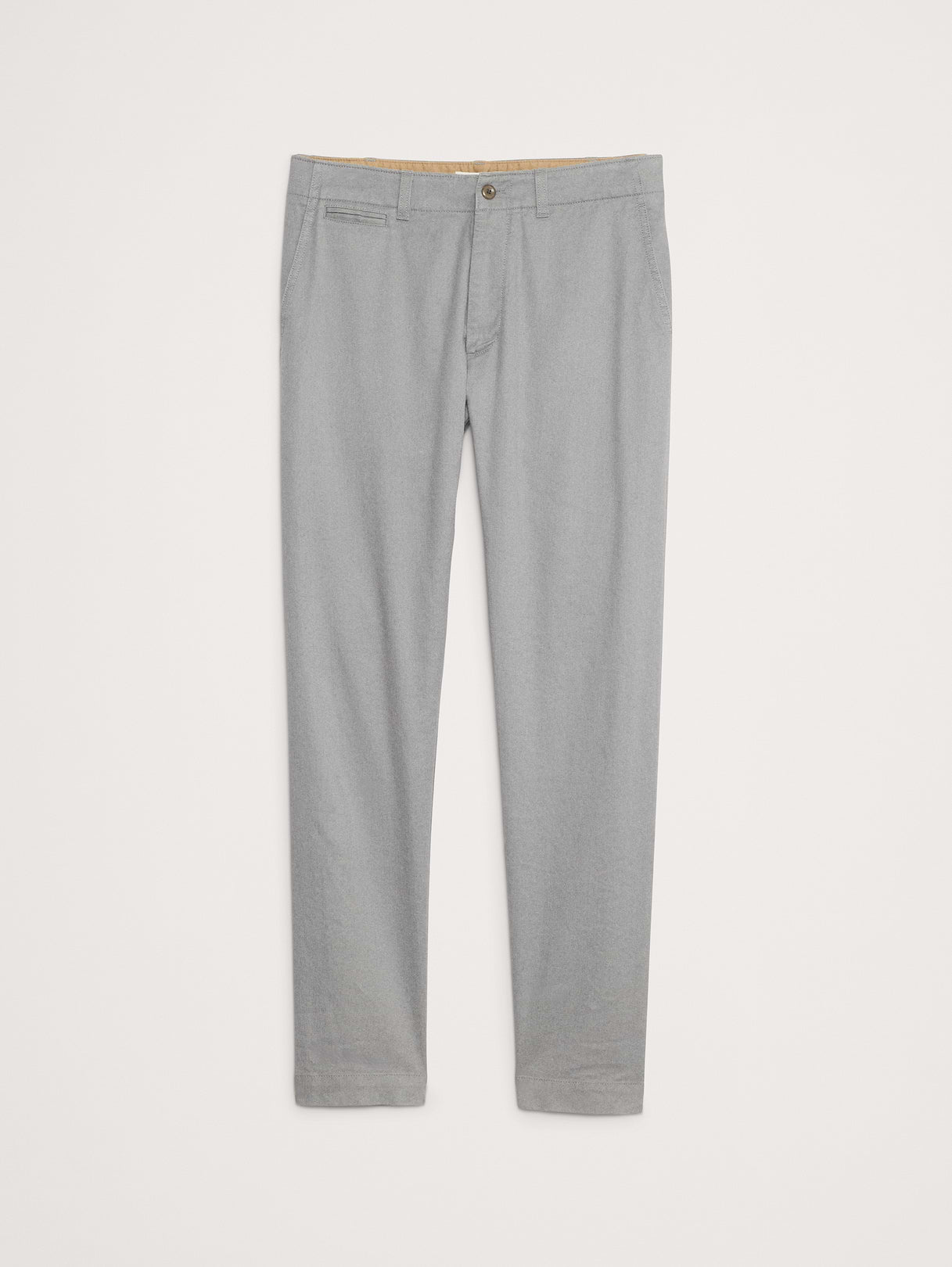 Athletic Slim Linen-Cotton Chino - Light Gray