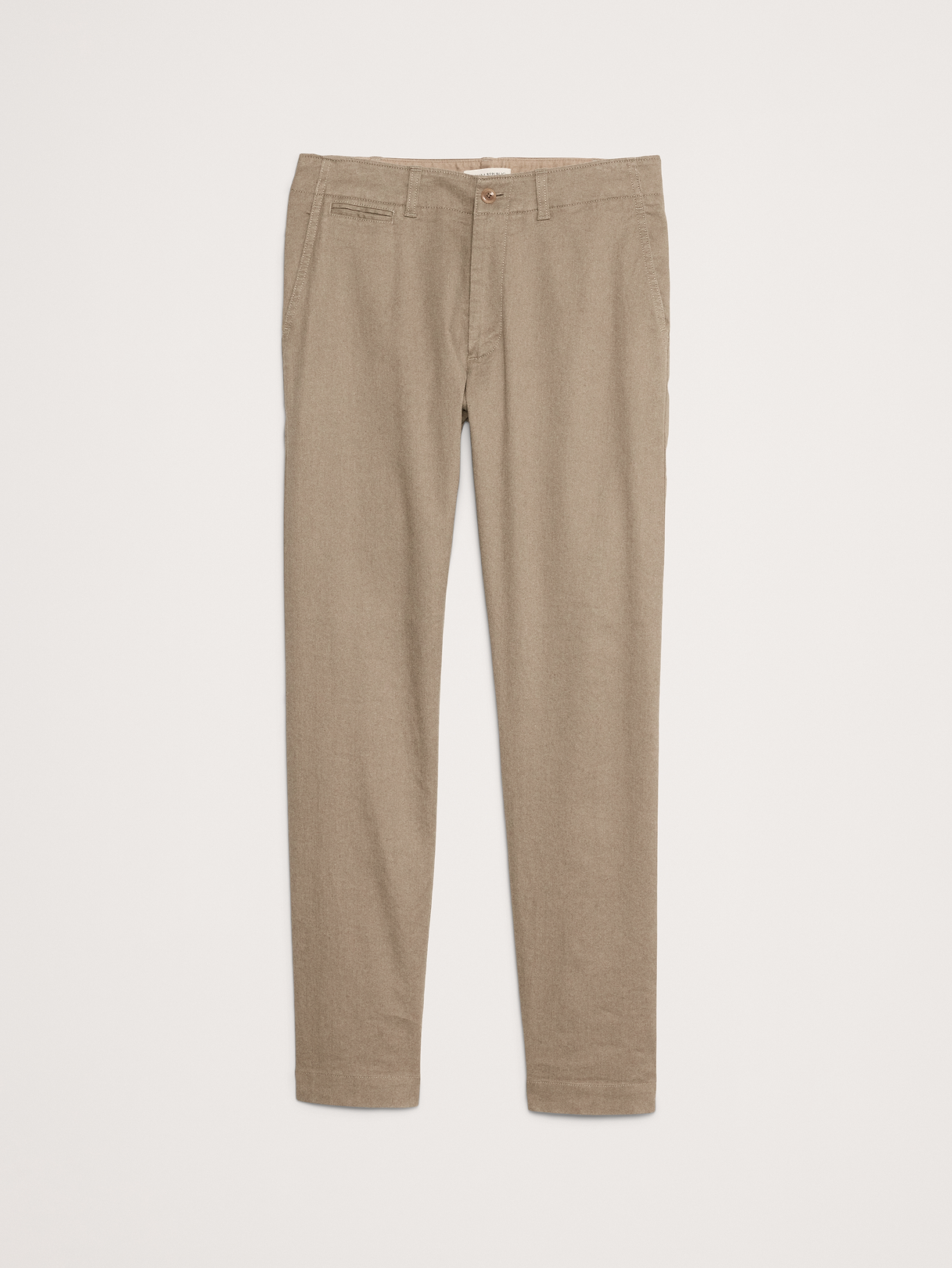 Athletic Slim Linen-Cotton Chino - Khaki Beige