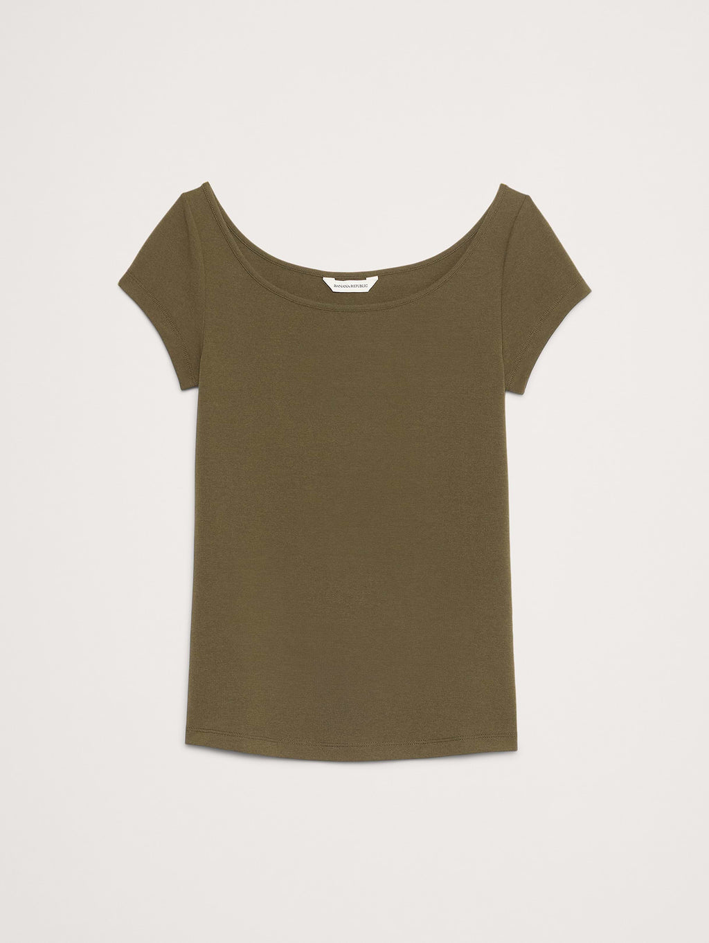 Refined Scoop-Neck T-Shirt - Spiced Olive Green