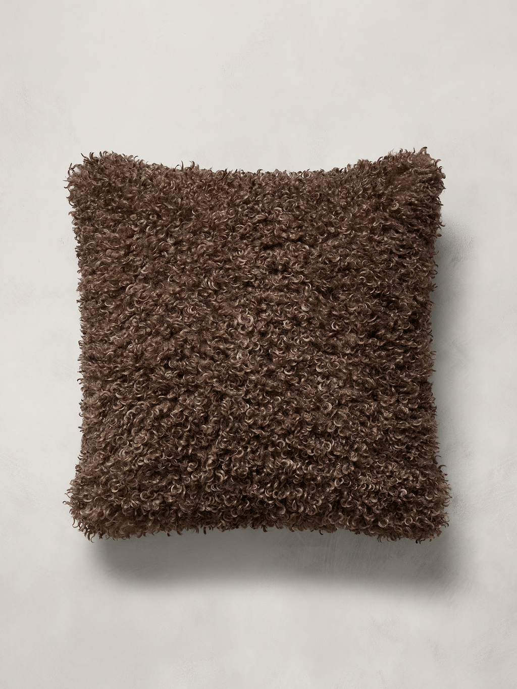 Shag Faux Fur Pillow - Truffle
