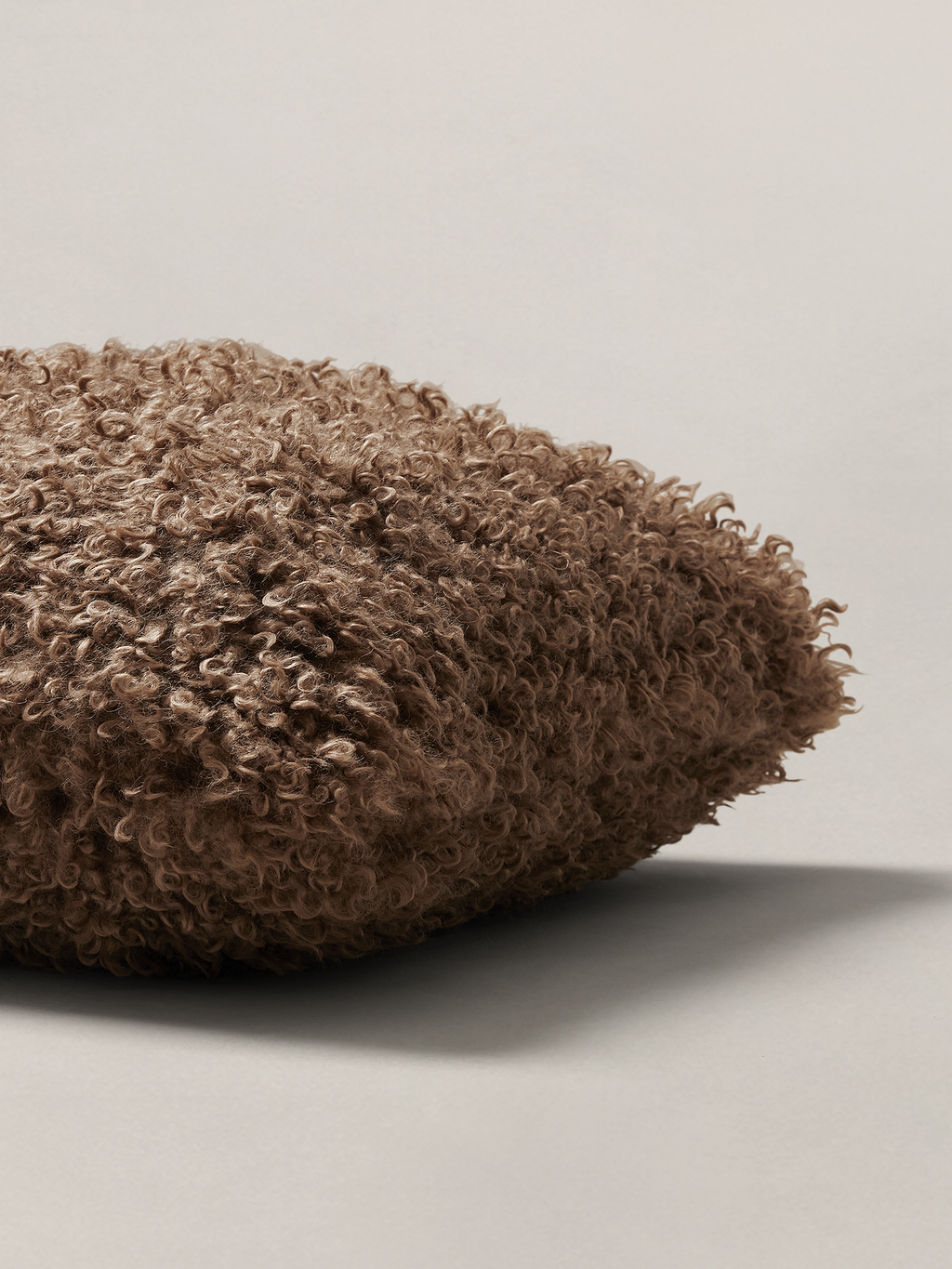 Shag Faux Fur Pillow - Truffle