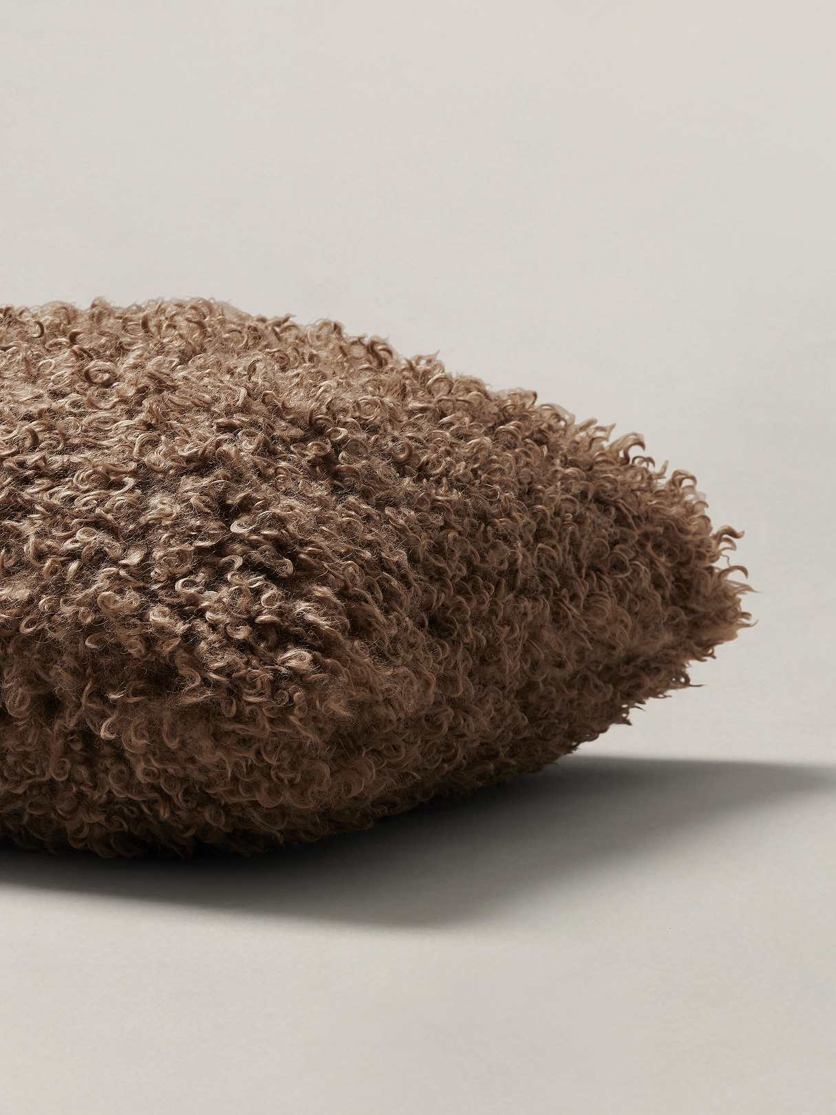 Shag Faux Fur Pillow - Truffle