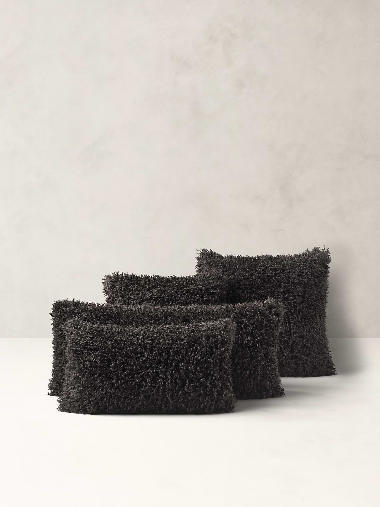 Shag Faux Fur Pillow - Sable