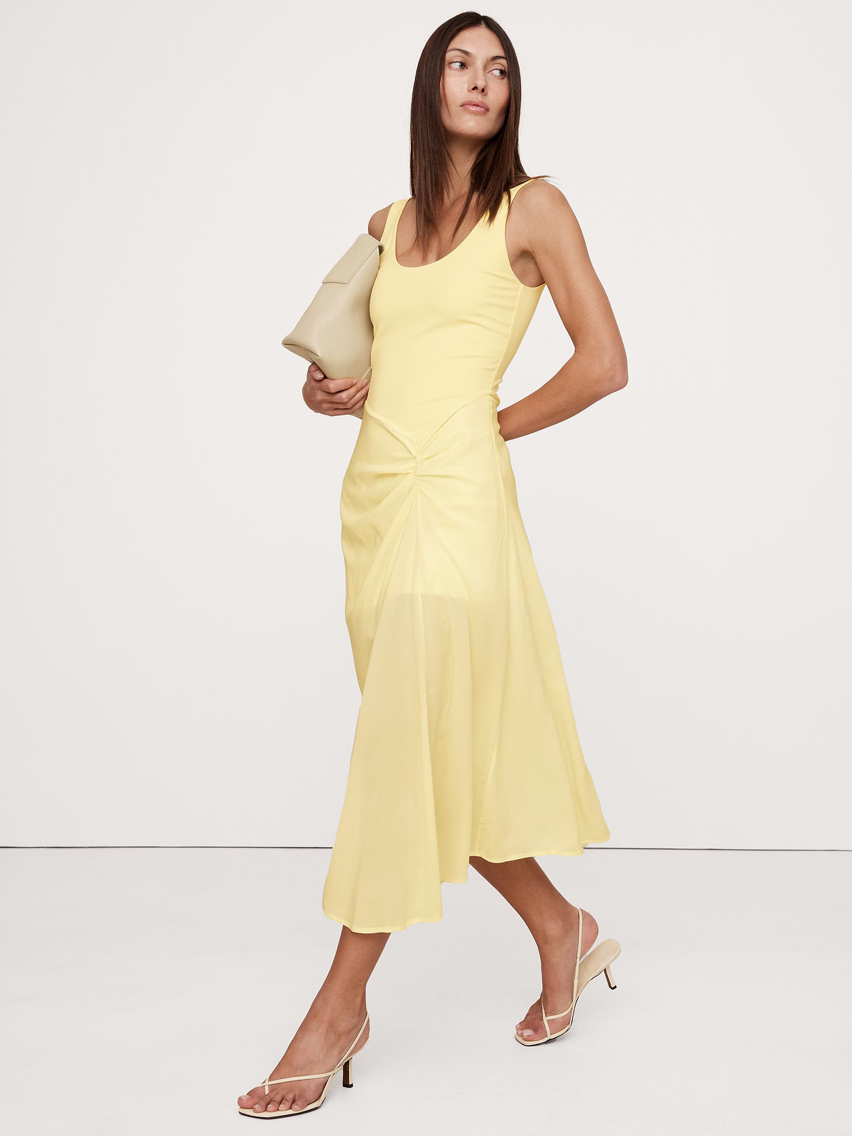 Knit Midi Dress - Calm Yellow