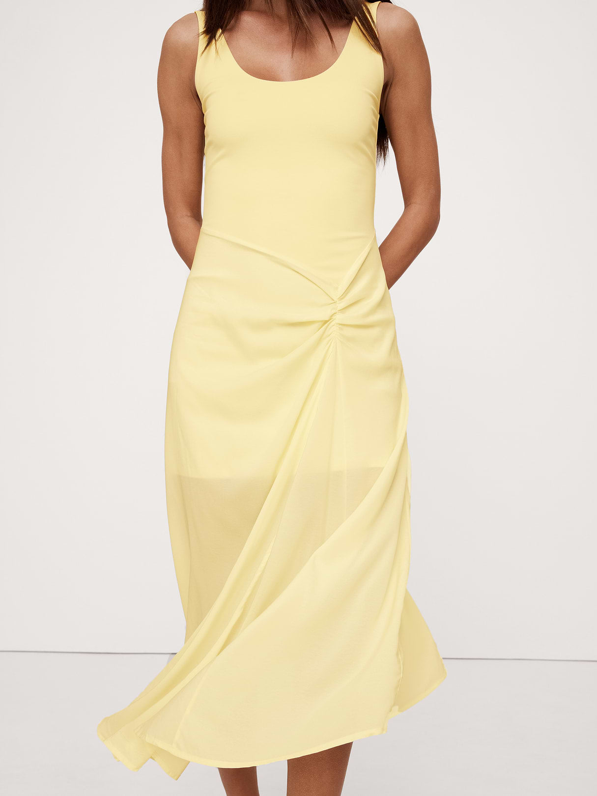 Knit Midi Dress - Calm Yellow