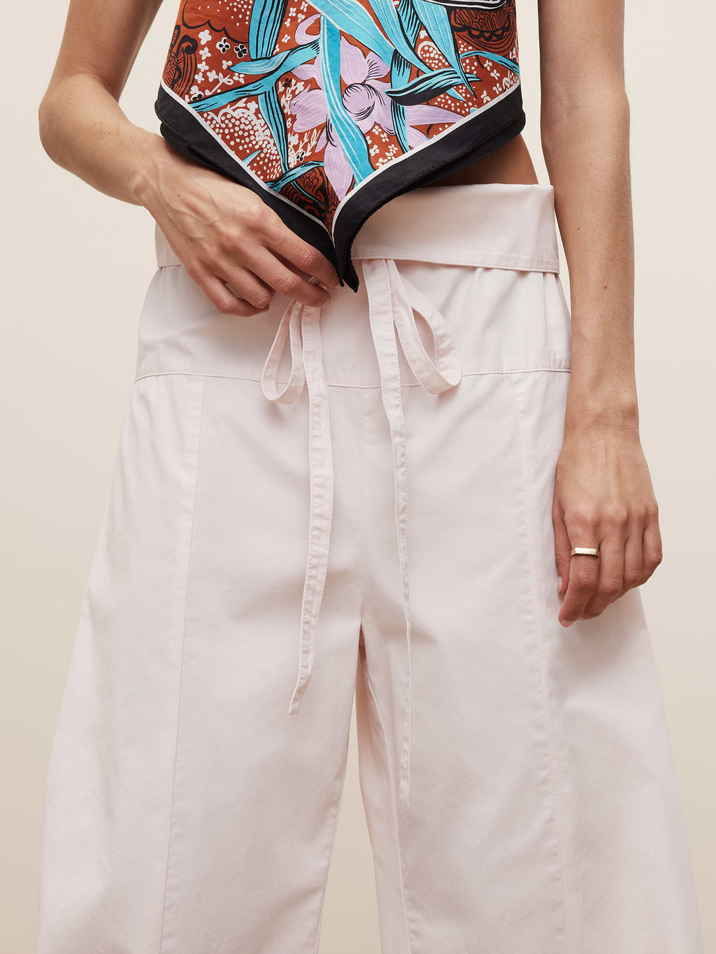 The White Lotus Oversized Fisherman Pant - Light Pink
