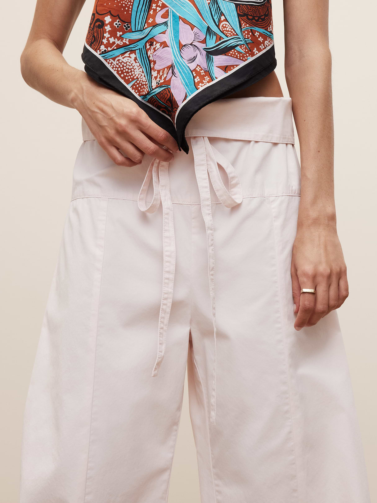 The White Lotus Oversized Fisherman Pant - Light Pink