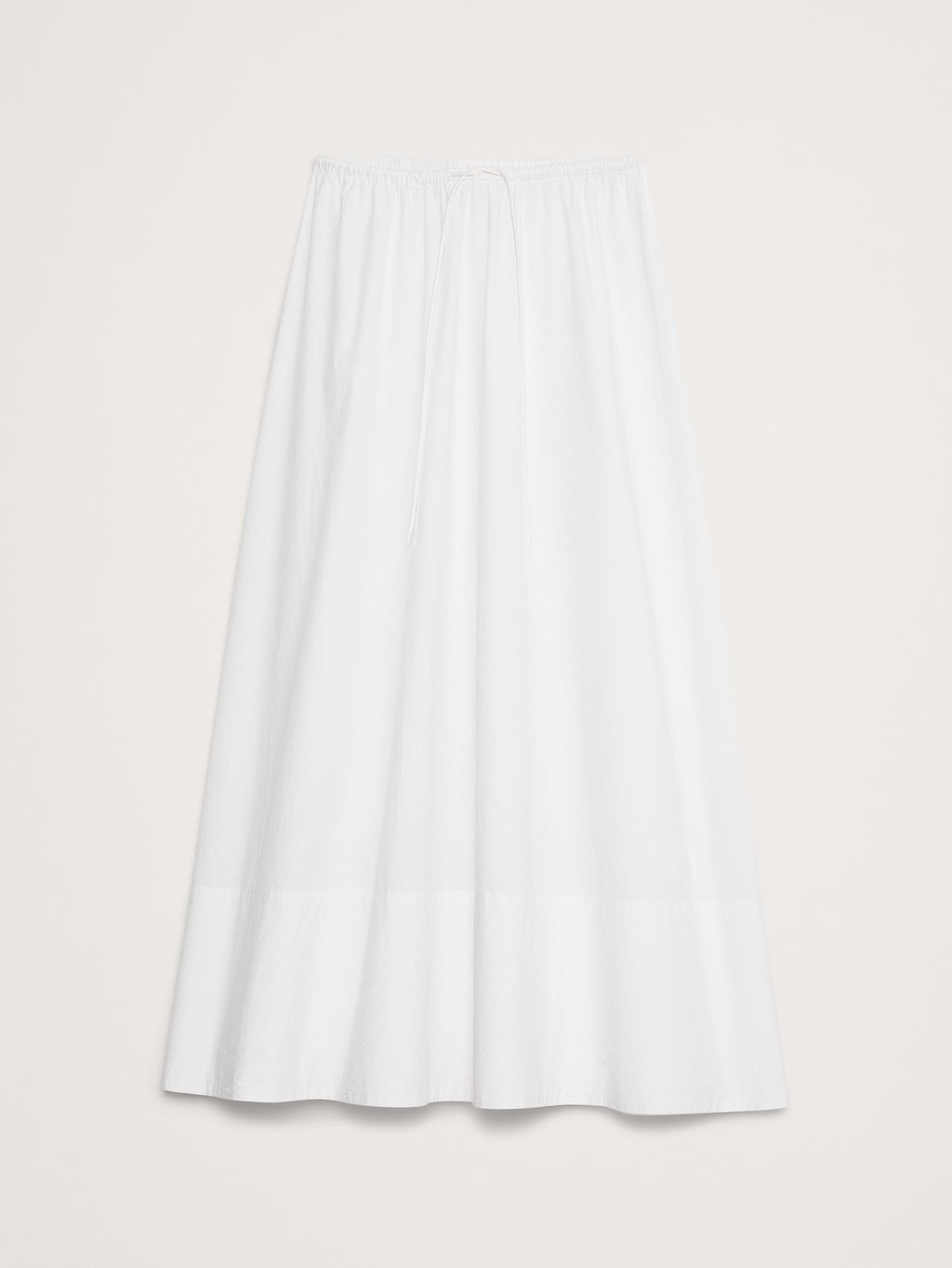 Cotton Poplin Maxi Skirt - White