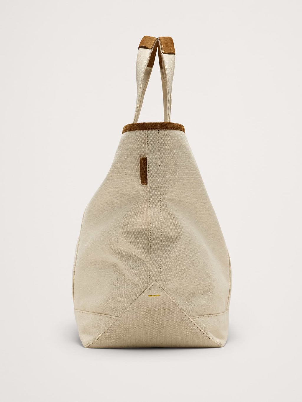 Canvas & Suede Weekend Tote - Natural Beige