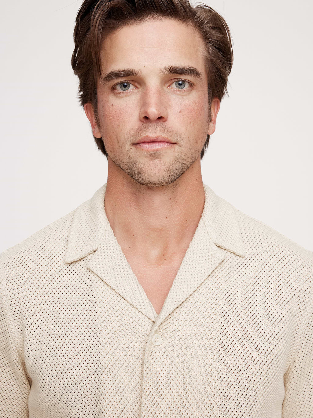 Mesh Resort Shirt - Tan