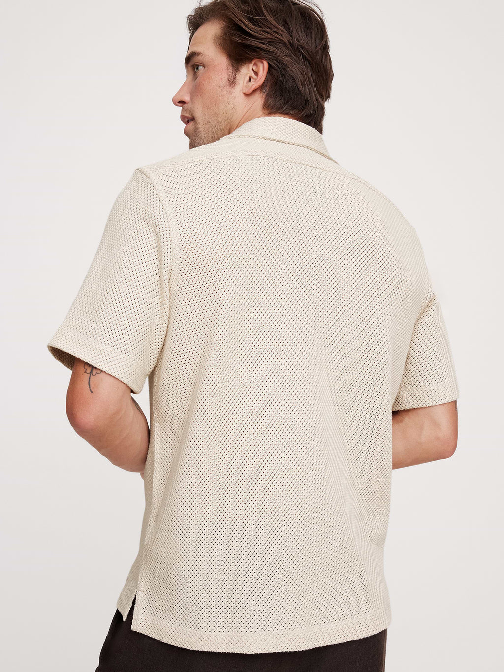 Mesh Resort Shirt - Tan