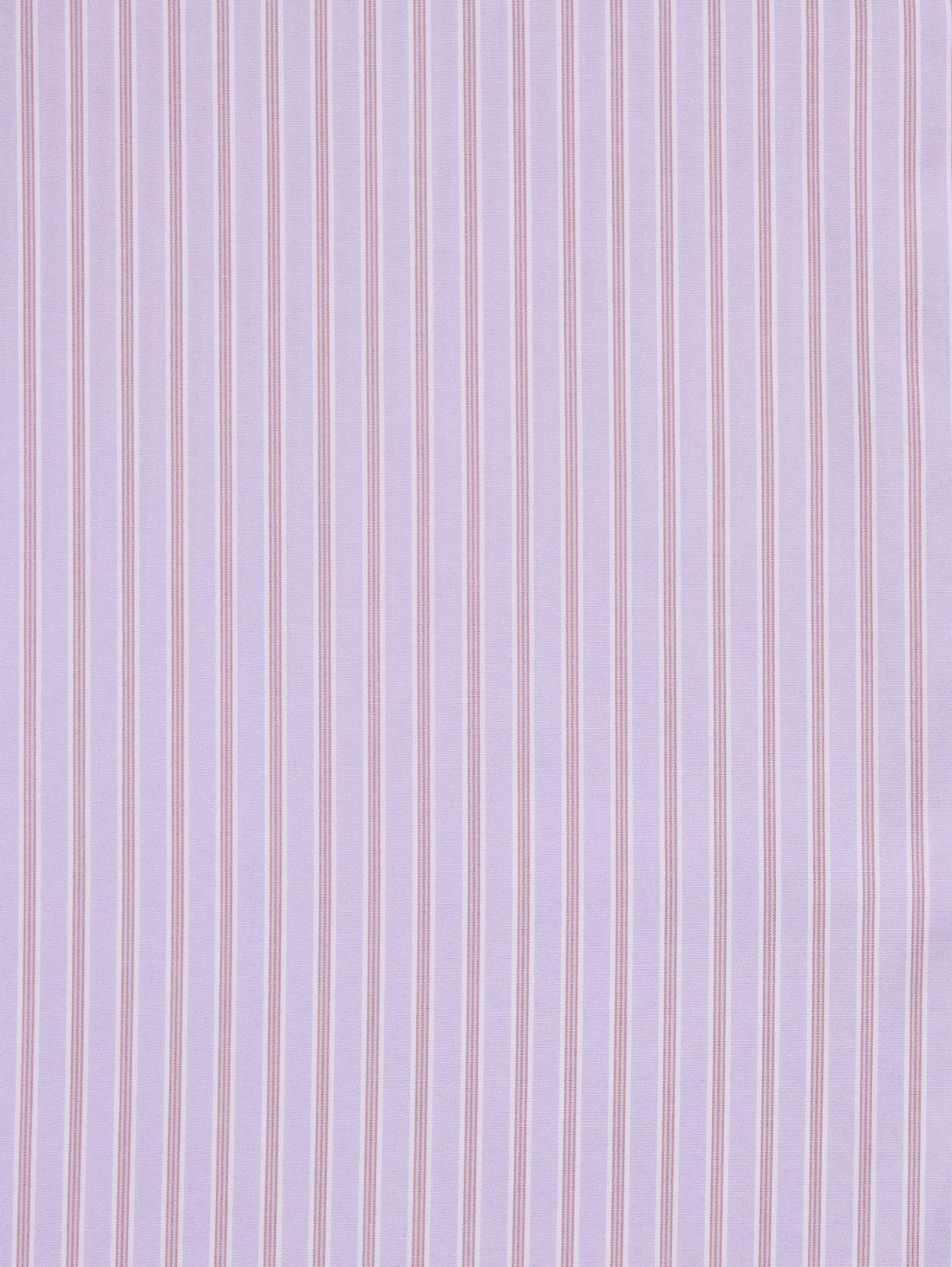 Standard-Fit Washed Cotton Poplin Shirt - Lilac Stripe