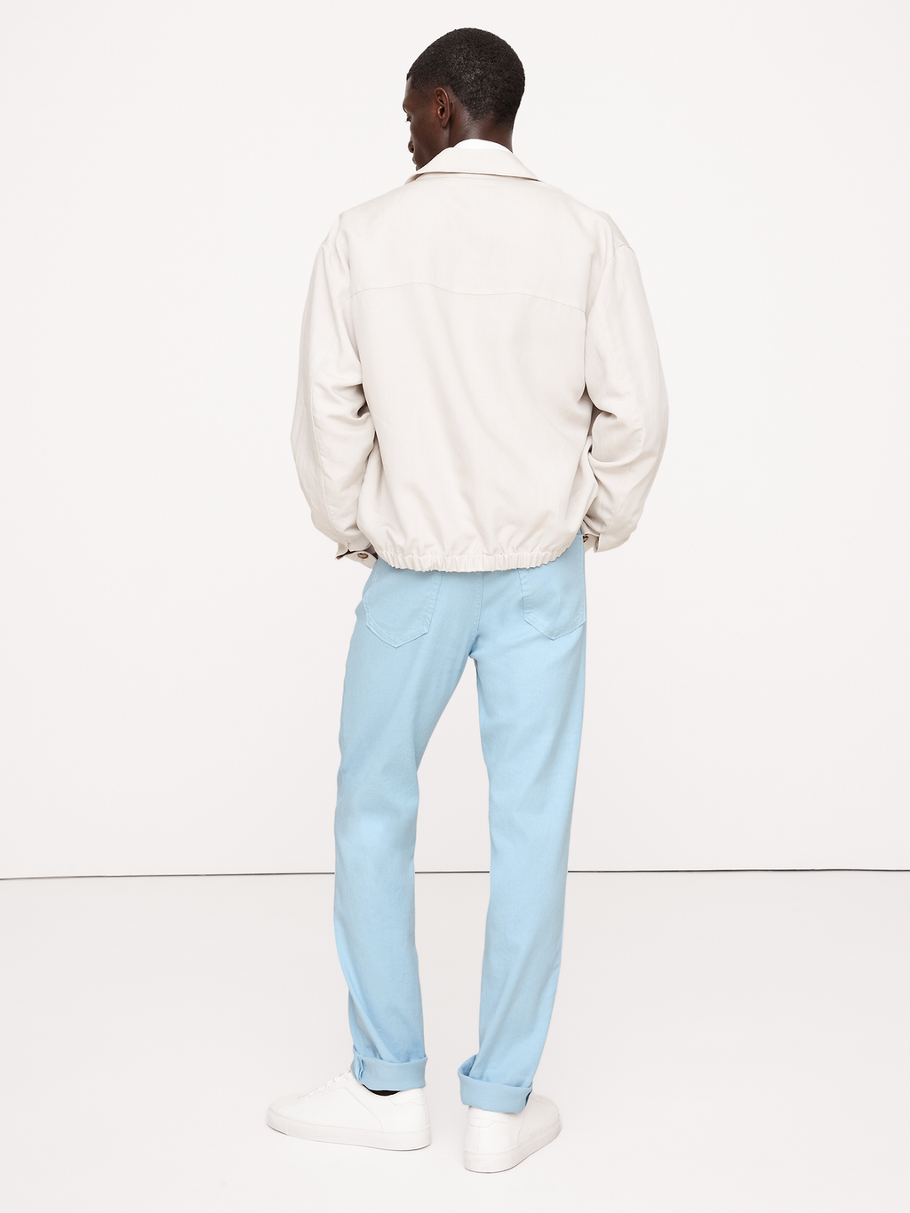 Slim Linen-Cotton Traveler Pant - Cerulean Blue