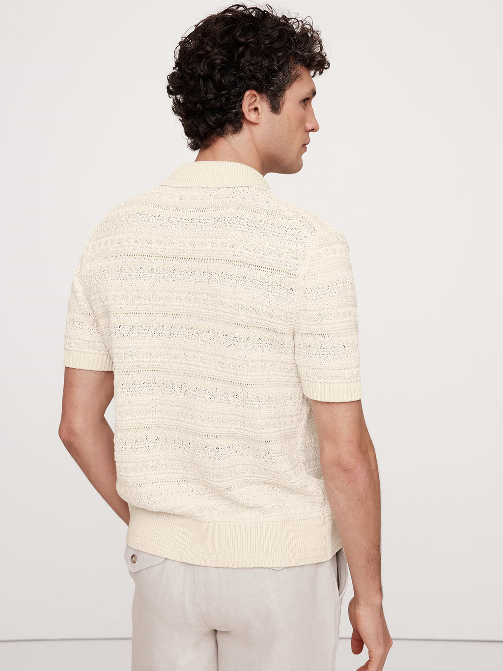 Artisanal Cotton Resort Shirt - Cream White