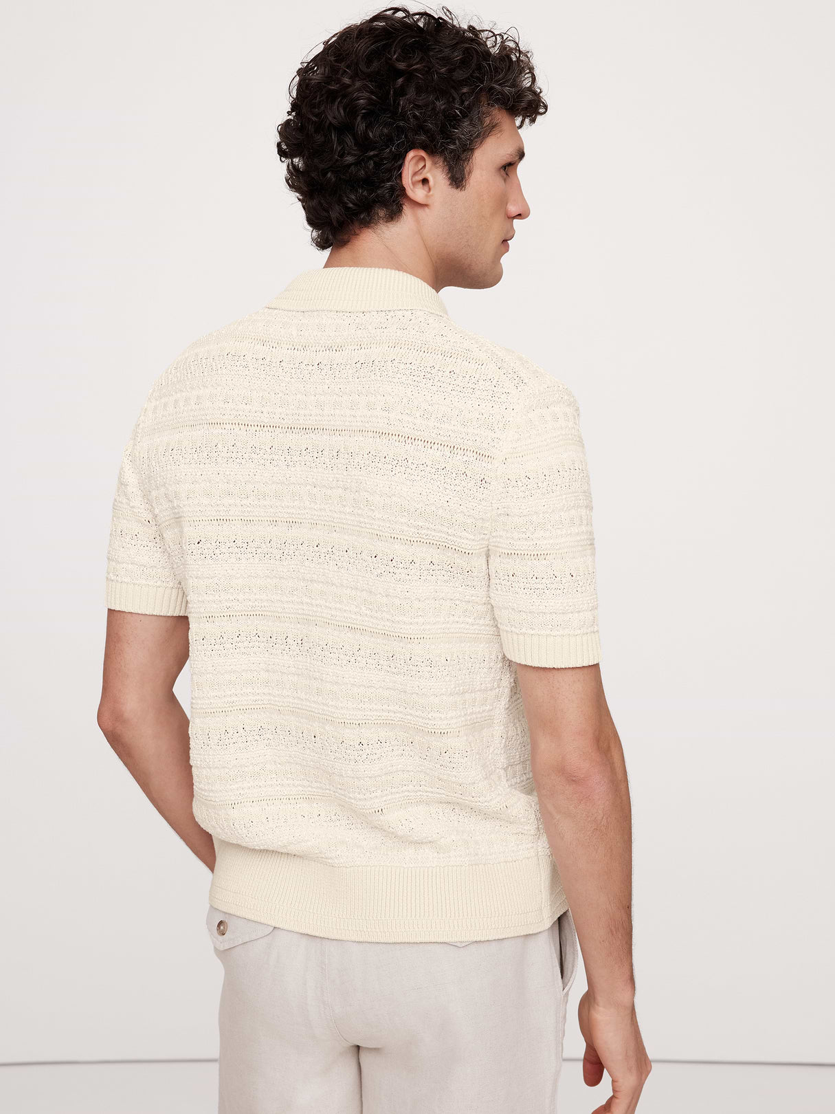 Artisanal Cotton Resort Shirt - Cream White