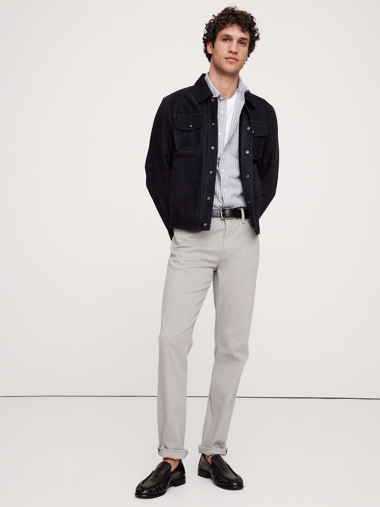 Slim Traveler Pant - Light Grey