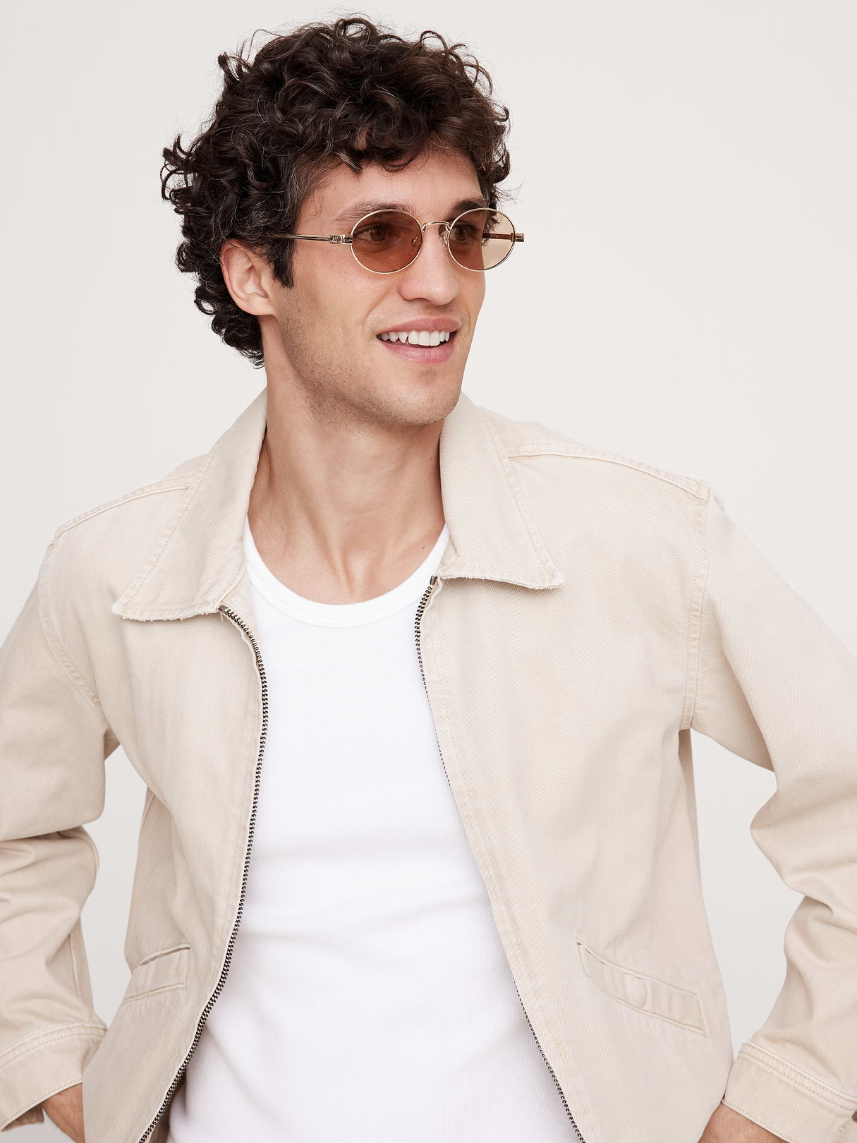 Poseidon Deux Sunglasses by Le Specs - Gold Tan Tint