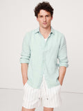 Slim-Fit Linen Shirt - Mint Green