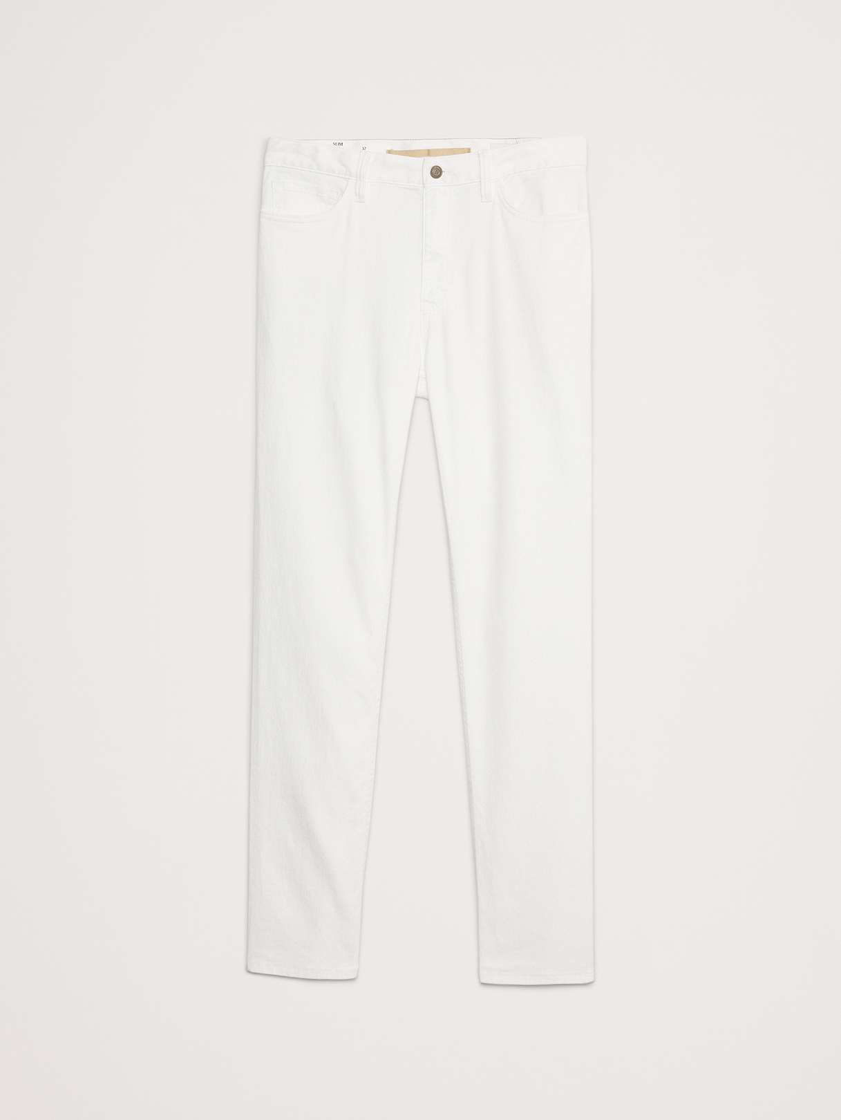 Slim Linen-Cotton Traveler Pant - White