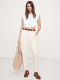The Weekender Slim Barrel Pant - Ecru