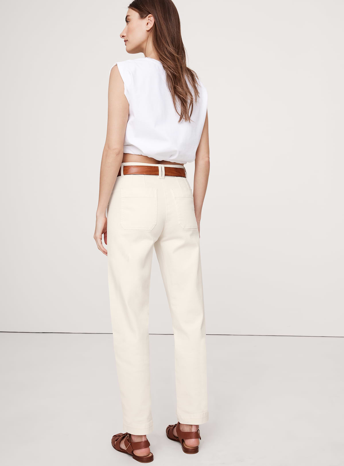 The Weekender Slim Barrel Pant - Ecru