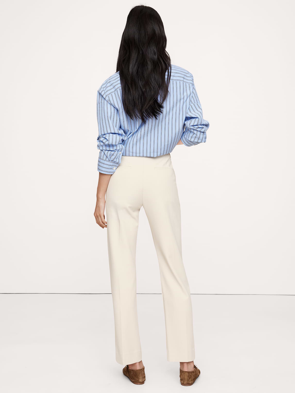 Ultra High-Rise Modern Slim City Stretch Ankle Pant - Cream White