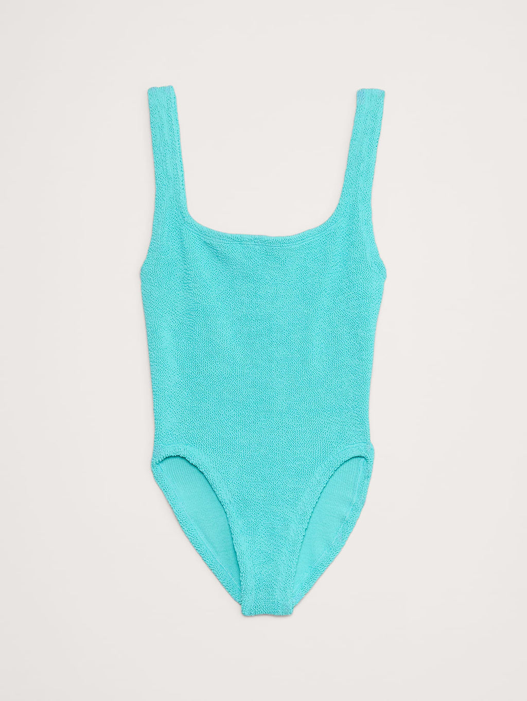 Square-Neck One-Piece Swimsuit by Hunza G - Classic Aqua
