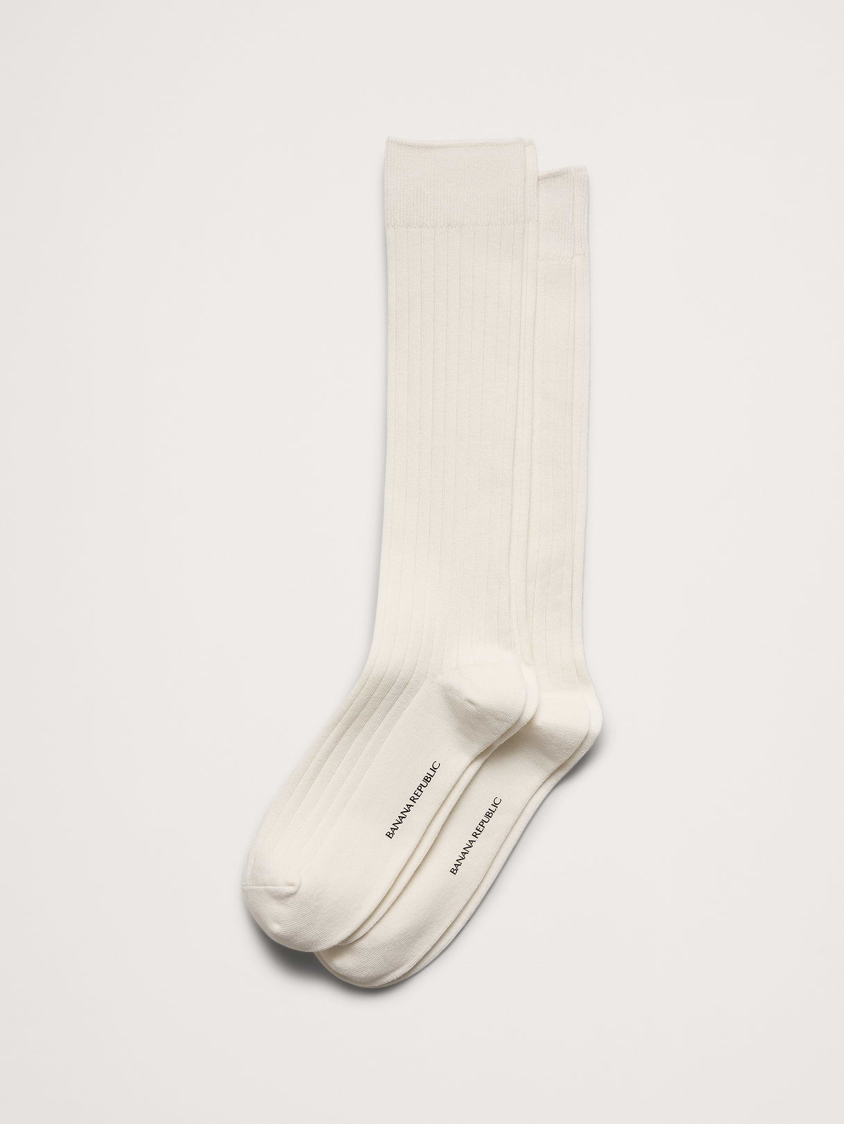 Ribbed Trouser Sock 2-Pack - White