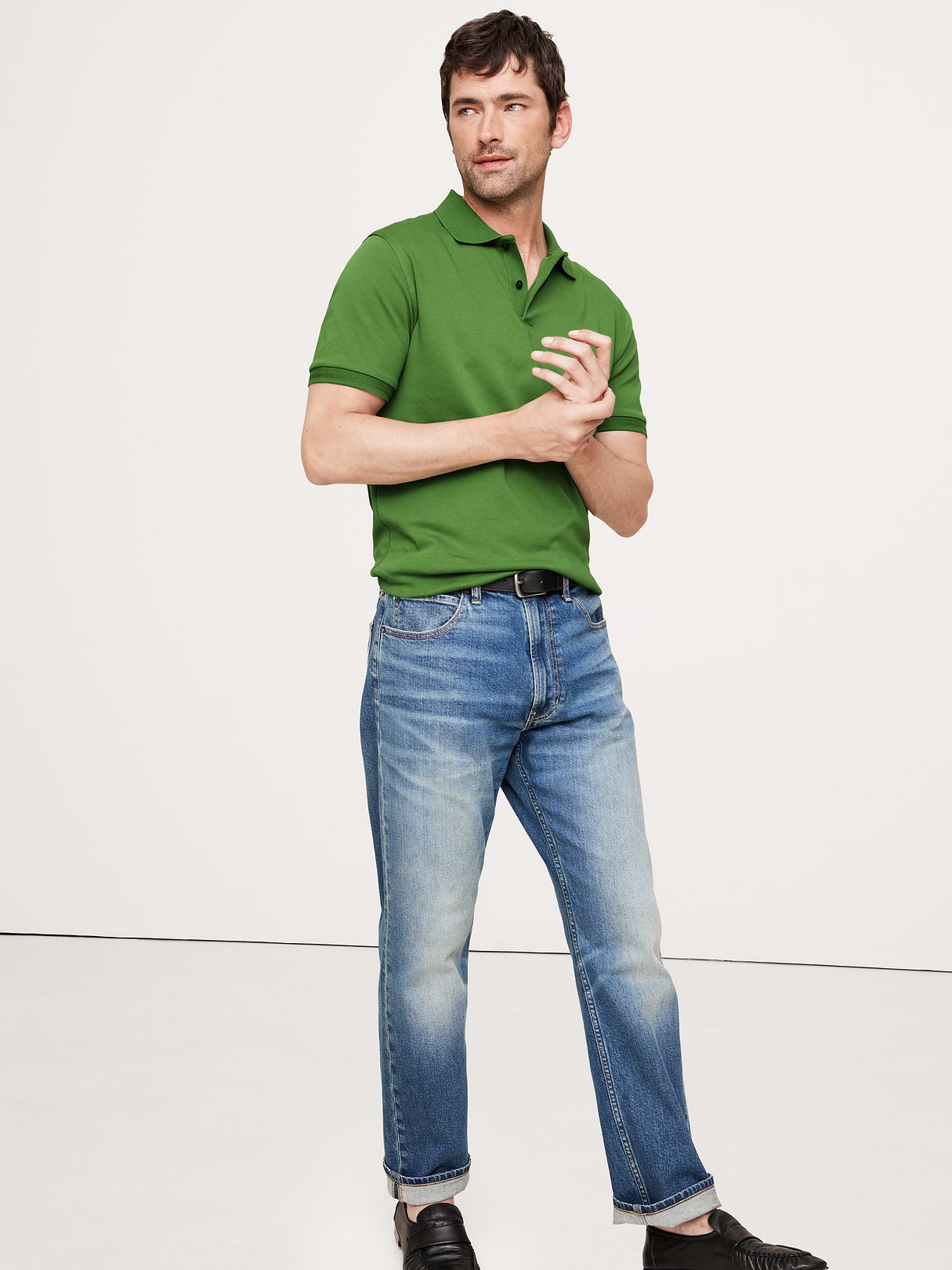 Luxury-Touch Polo - Scenic Trail Green