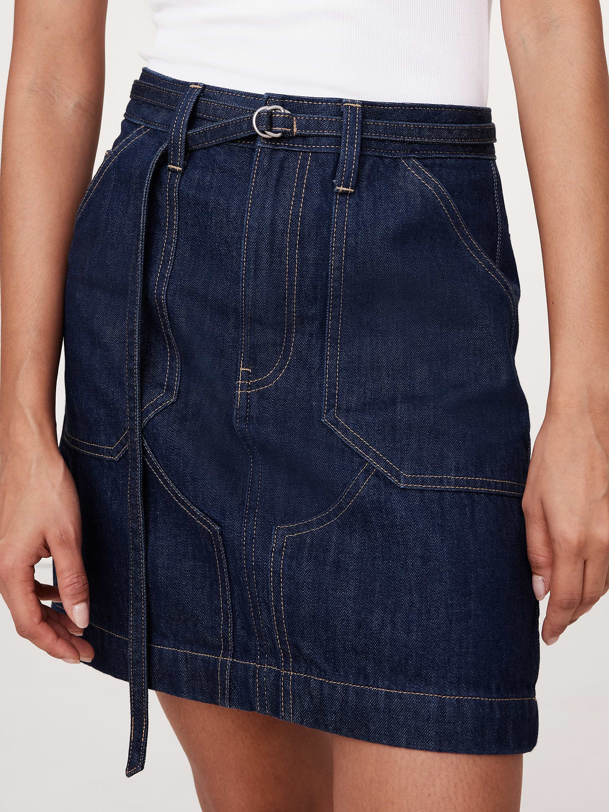 Denim Mini Skirt - Medium Wash