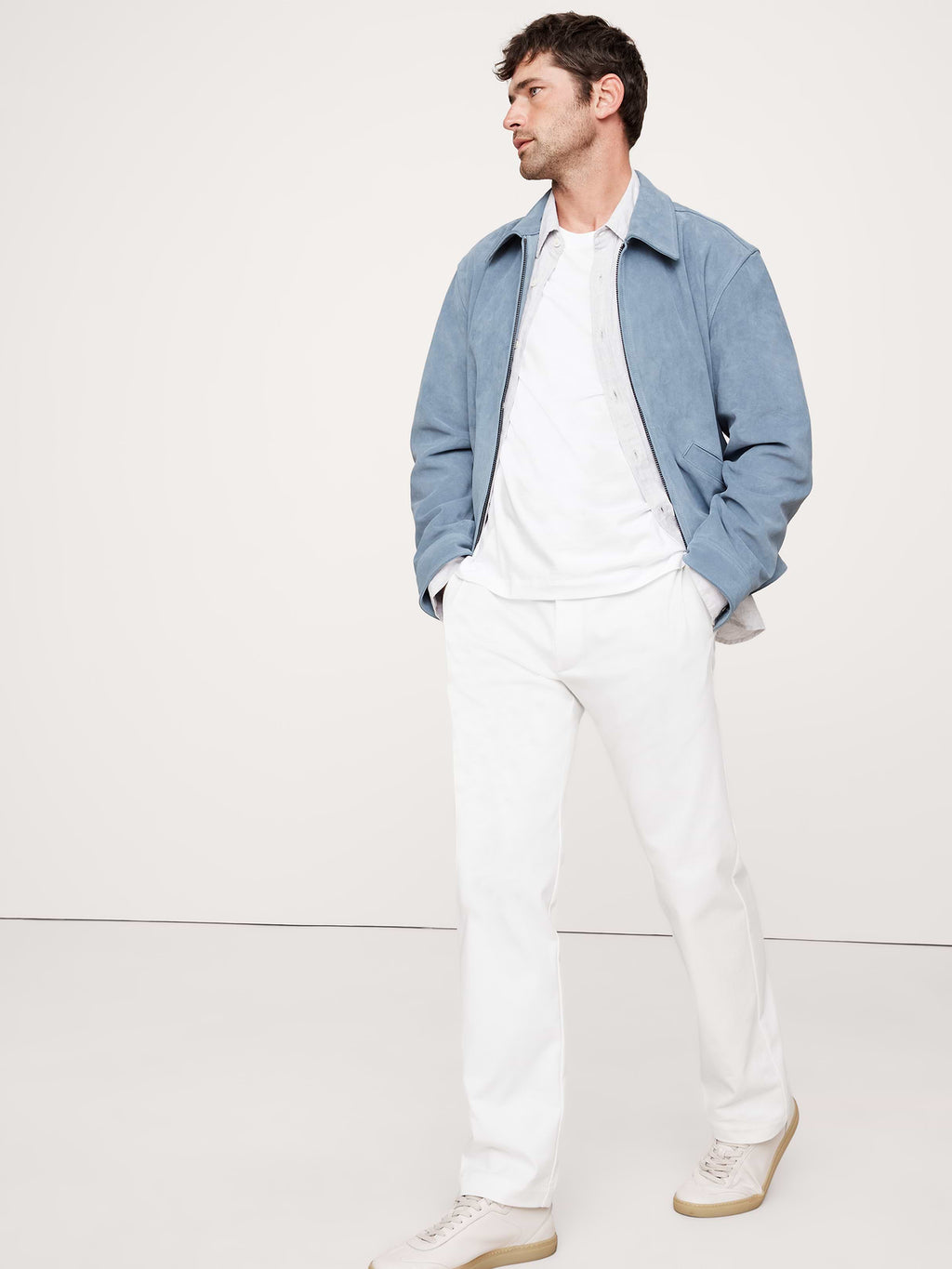Straight Italian-Stretch Chino - White