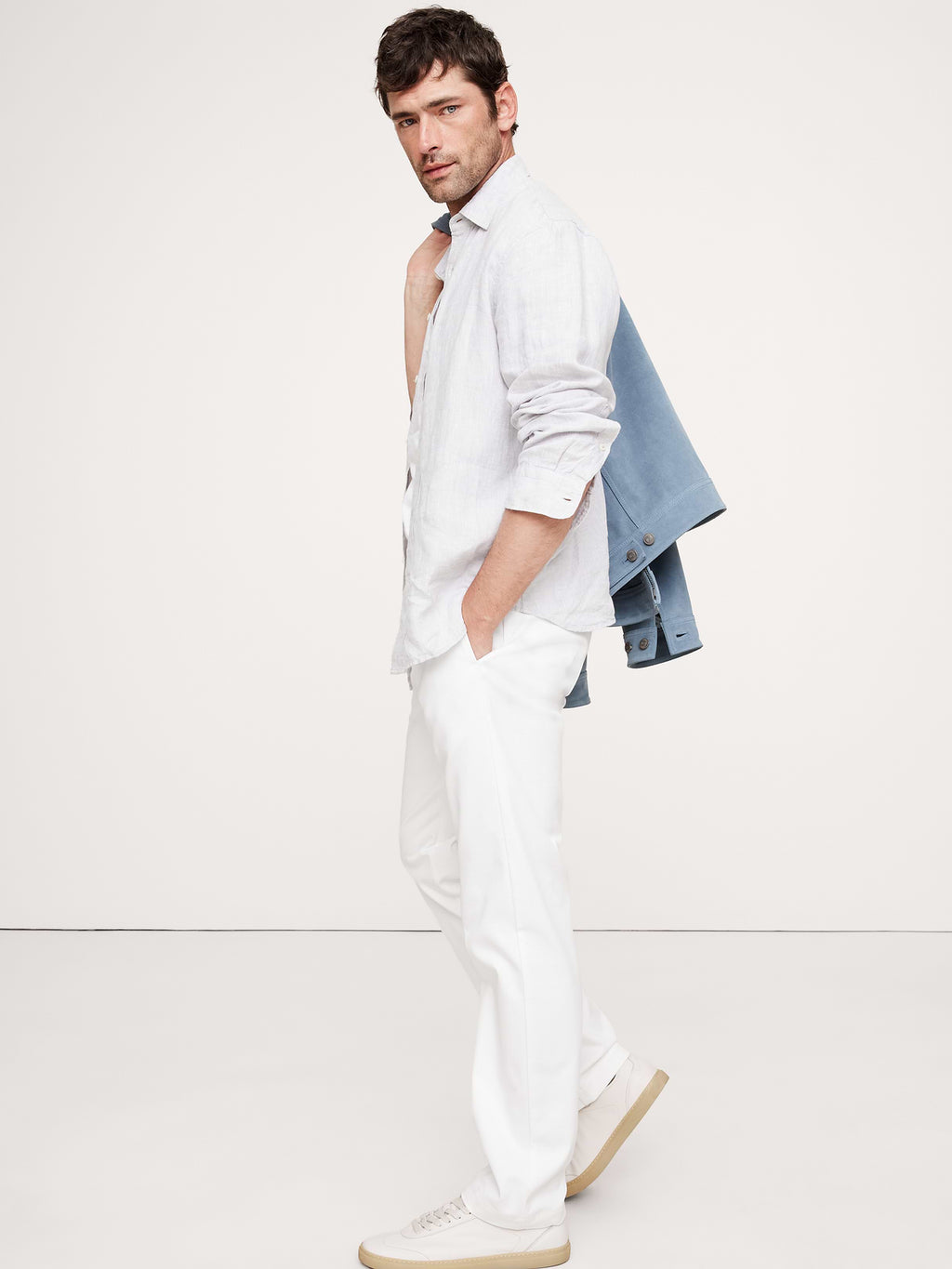 Straight Italian-Stretch Chino - White