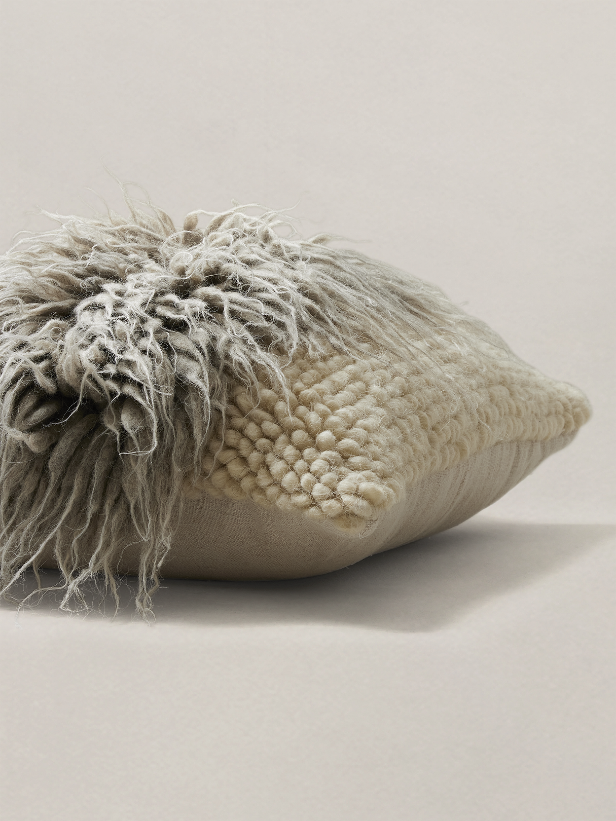 Lizhnyk Fuzzy Pillow - Oyster Off-White