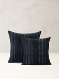 Shibori Cotton Pillow Cover - Black