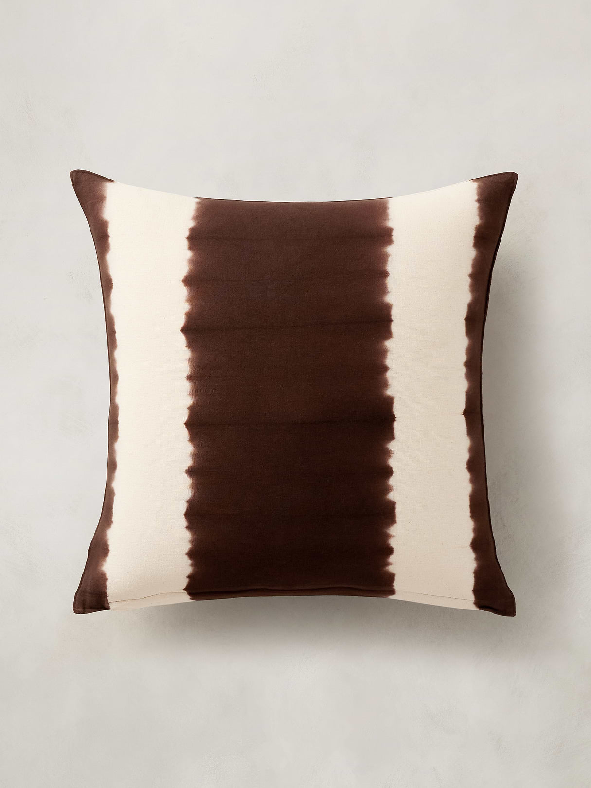 Shibori Cotton Pillow Cover - Cocoa Brown