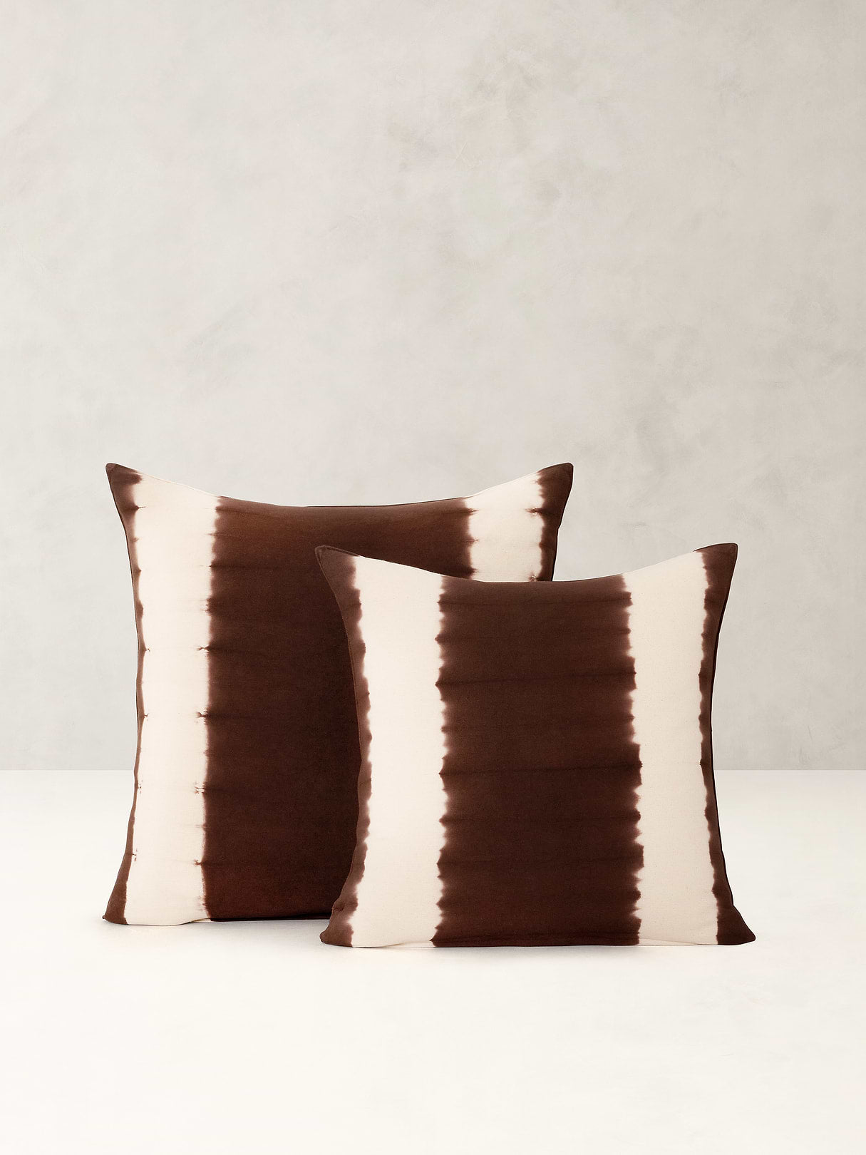 Shibori Cotton Pillow Cover - Cocoa Brown
