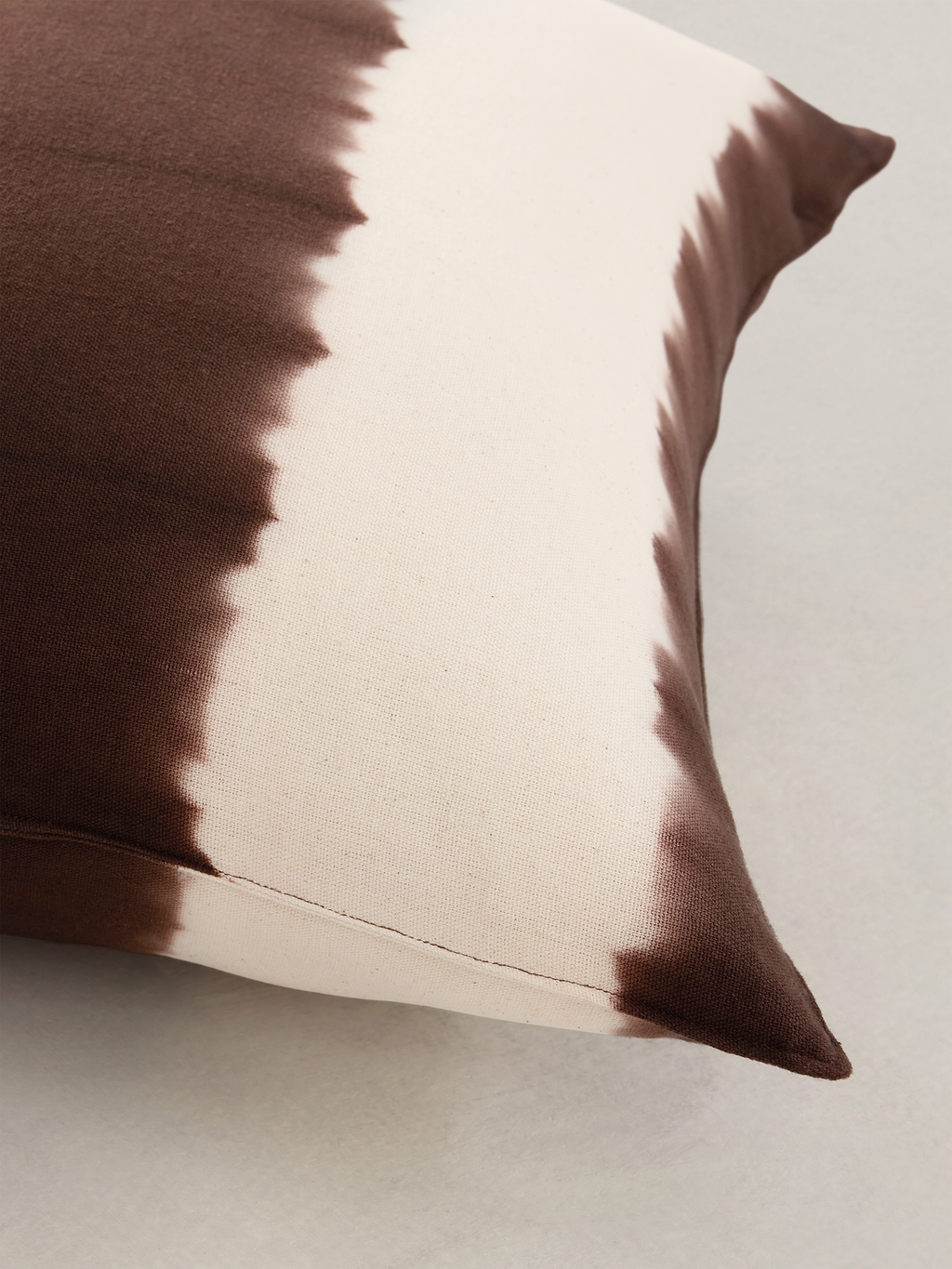 Shibori Cotton Pillow Cover - Cocoa Brown