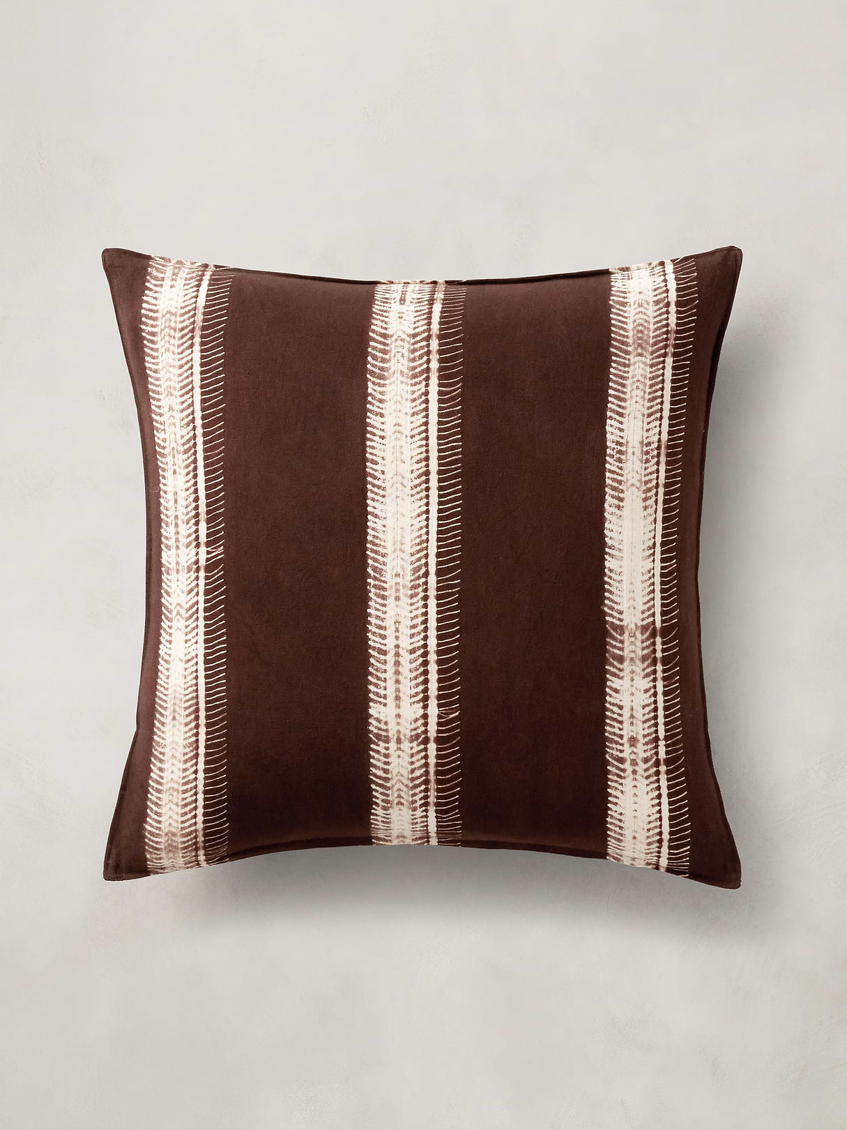 Shibori Cotton Pillow Cover - Cocoa Brown