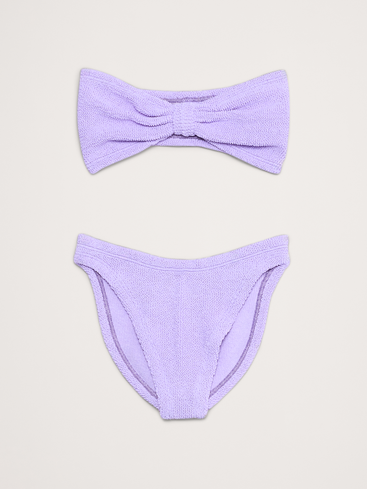 Jean Bandeau Bikini Set by Hunza G - Lilac