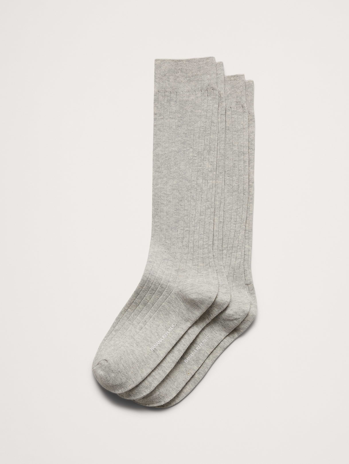 Ribbed Trouser Sock 2-Pack - Light Heather Gray