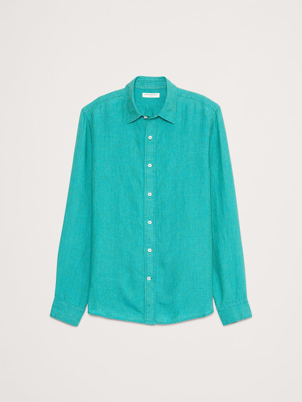 Slim-Fit Linen Shirt - Teal