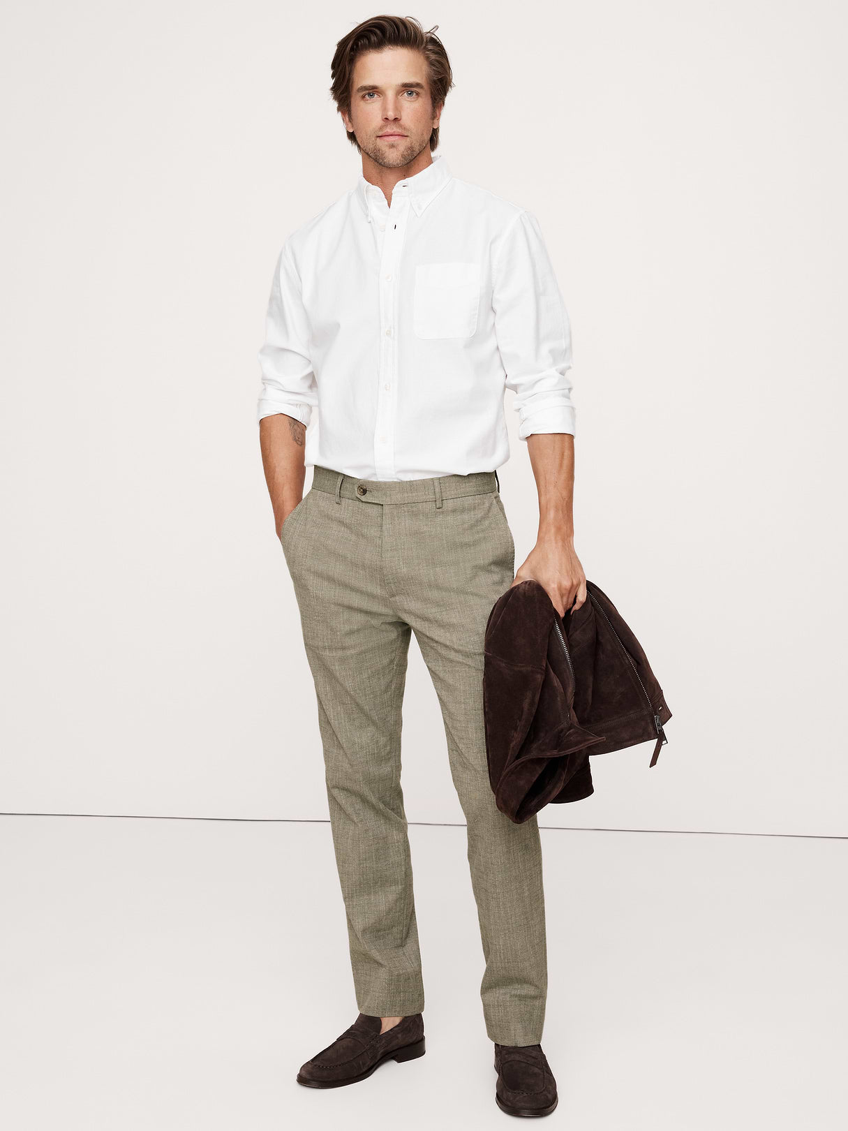 Slim Wrinkle-Resistant Dress Pant - Sage Green