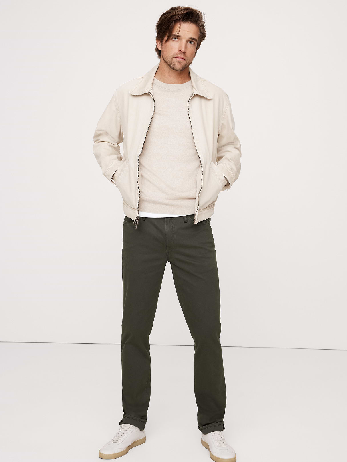 Slim Traveler Pant - Deep Green Olive