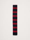 Silk Knit Tie - Red Stripe