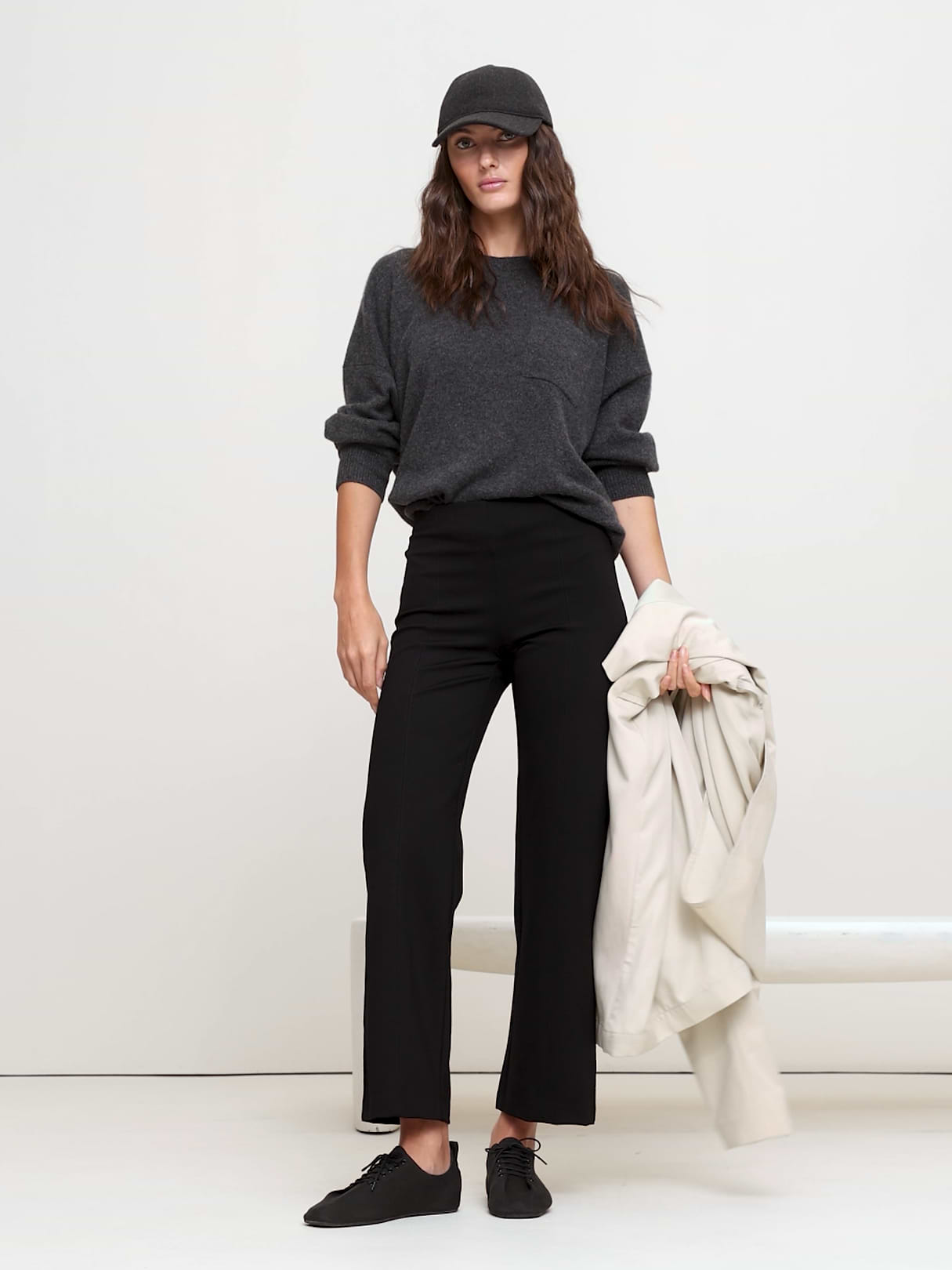 Fitted Everywhere Ponte Ankle Pant - Black