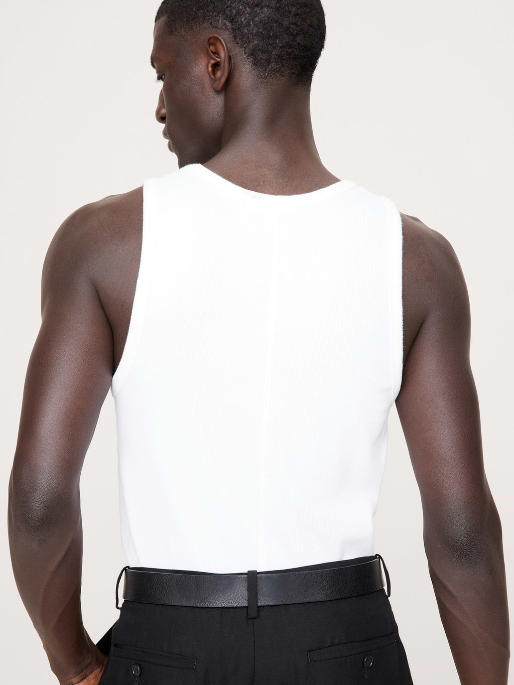 Authentic Ribbed Tank - White