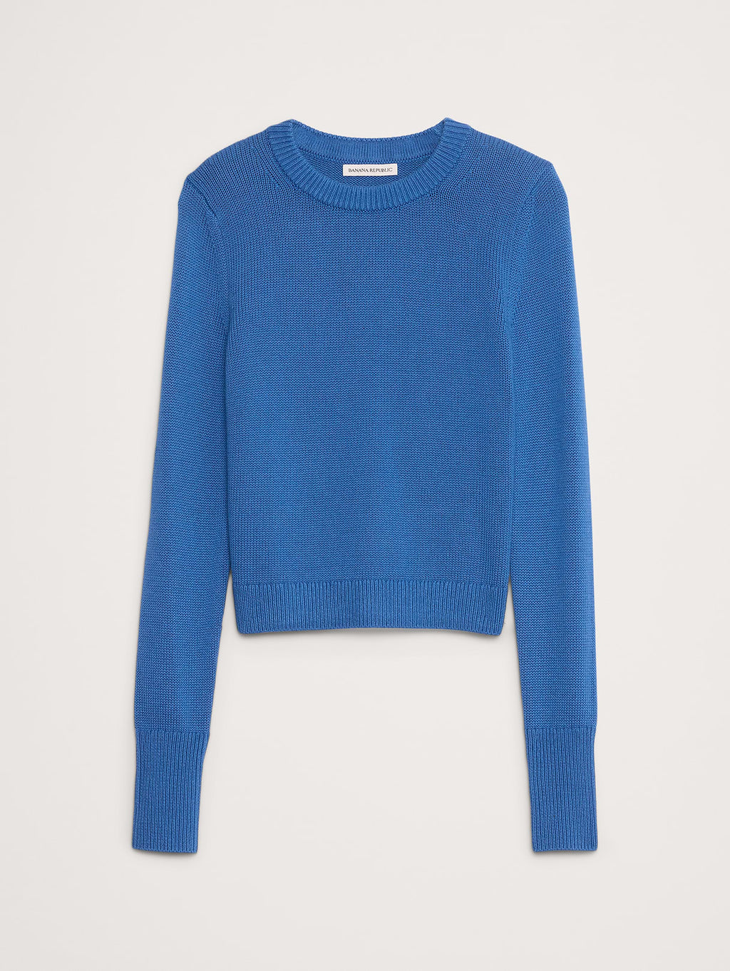 Larkspur Cotton-Silk Shrunken Sweater - Night Sail Blue