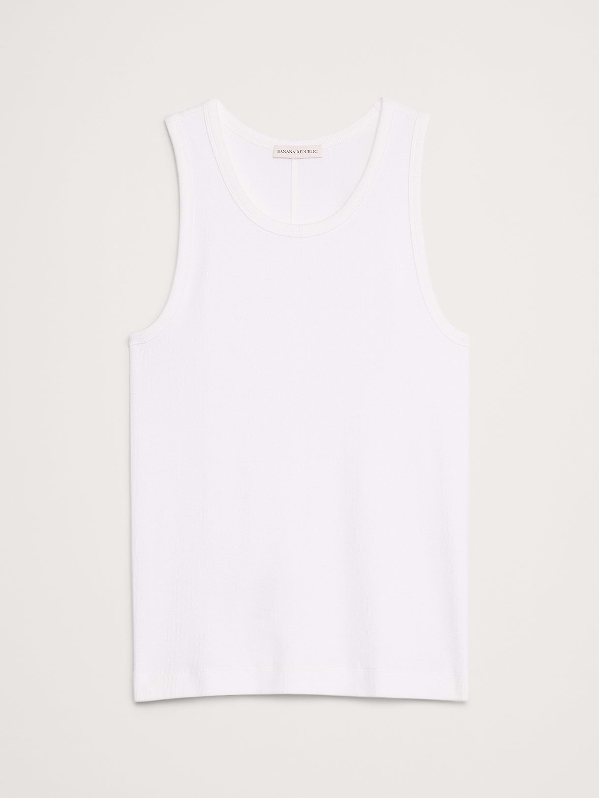 Authentic Ribbed Tank - White