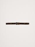 Distressed Trouser Belt - Printed Haircalf Leather