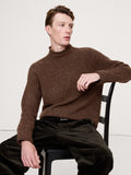 Donegal Roll-Neck Sweater - Chocolate Brown